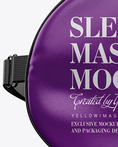 Download Silk Sleep Mask Mockup Front View In Object Mockups On Yellow Images Object Mockups