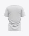 Download Men S Loose Fit V Neck Graphic T Shirt Back View In Apparel Mockups On Yellow Images Object Mockups