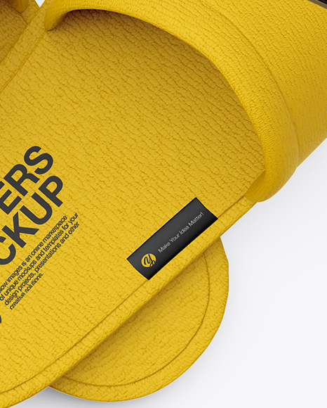 Slippers Mockup In Apparel Mockups On Yellow Images Object Mockups