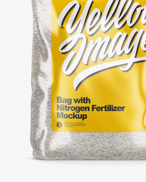 Download Bag With Nitrogen Fertilizer Mockup In Bag Sack Mockups On Yellow Images Object Mockups PSD Mockup Templates