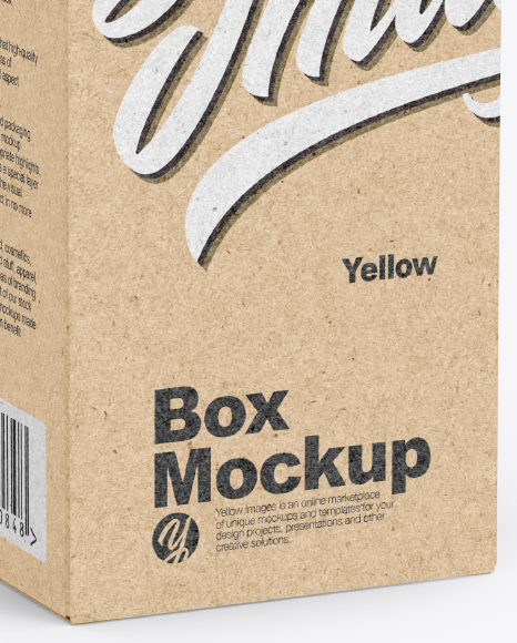 Download Kraft Box Mockup In Box Mockups On Yellow Images Object Mockups