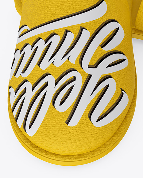 Download Slippers Mockup In Apparel Mockups On Yellow Images Object Mockups