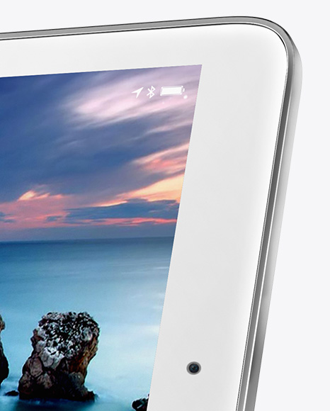 Horizontal iPad Mockup   Half Side View PSD #4