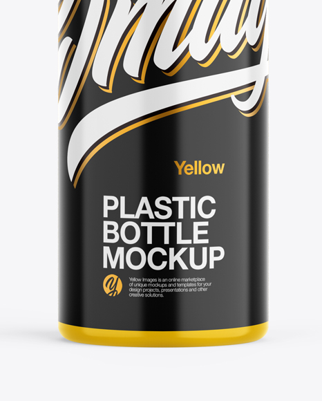 Glossy Plastic Bottle Mockup PSD #1