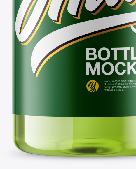 Clear Glass Bottle Mockup PSD #4