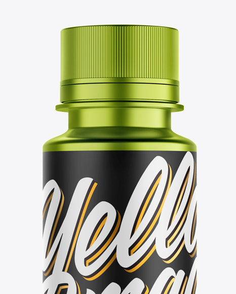 Metallized Plastic Bottle Mockup PSD #2