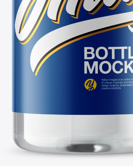 Clear Glass Bottle Mockup