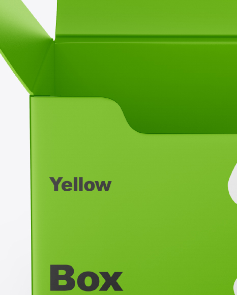 Opened Paper Box Mockup PSD #2