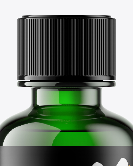 Green Glass Bottle Mockup PSD #2