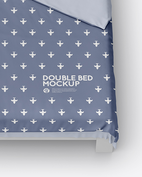 Double Bed with Cotton Linens Mockup PSD #6