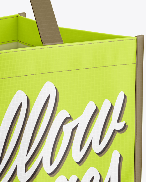 Shopping Bag Mockup In Bag Sack Mockups On Yellow Images Object Mockups