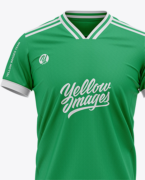 Download Men's V-Neck Soccer Jersey Mockup - Front View - Football ...