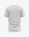 Download Men S Heather Loose Fit V Neck T Shirt Back View In Apparel Mockups On Yellow Images Object Mockups