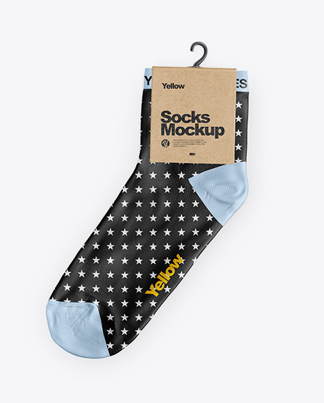 Download Socks Mockup In Apparel Mockups On Yellow Images Object Mockups