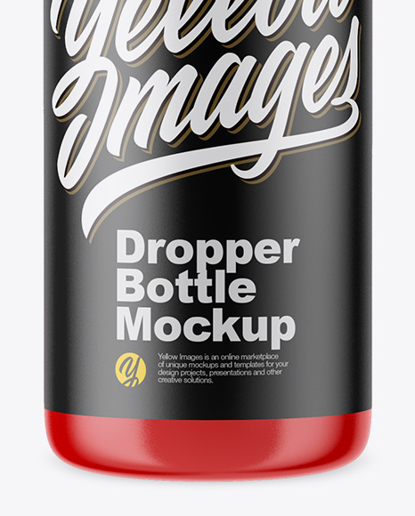 Glossy Dropper Bottle Mockup PSD #1