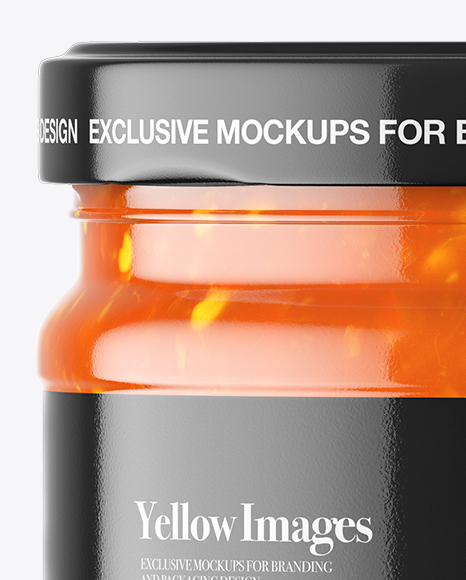 Clear Glass Sweet   Sour Sauce Jar Mockup PSD #1