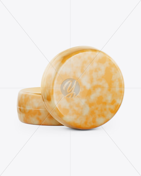 Download Two Marble Cheese Wheels Mockup In Packaging Mockups On Yellow Images Object Mockups PSD Mockup Templates