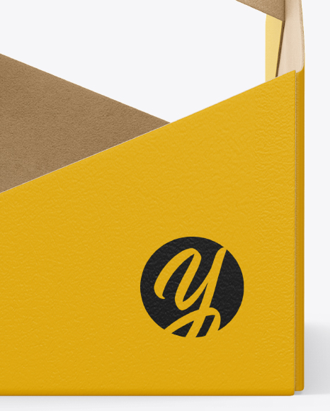 Matte Coffee Cup Holder Mockup In Packaging Mockups On Yellow Images Object Mockups