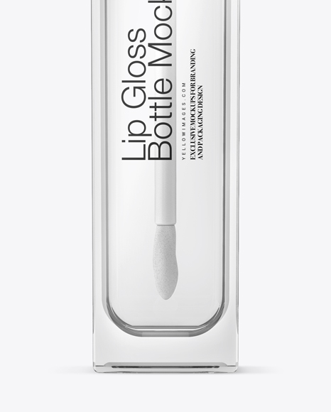 Clear Lip Gloss Bottle Mockup In Bottle Mockups On Yellow Images Object Mockups