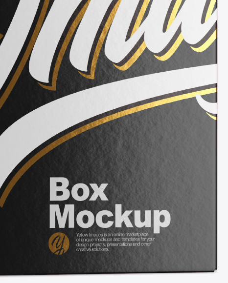 Glossy Bottle w/ Paper Box Mockup