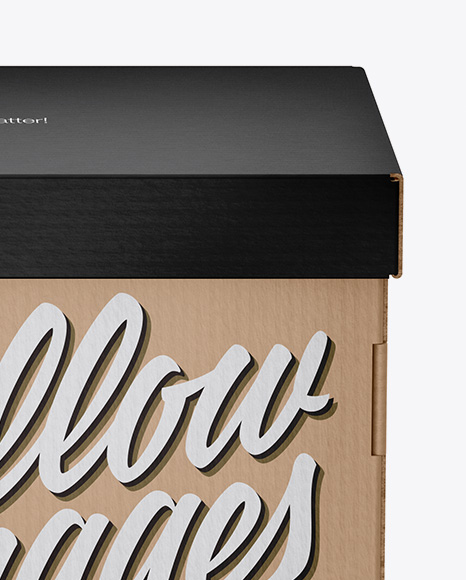 Kraft Paper Box Mockup PSD #1