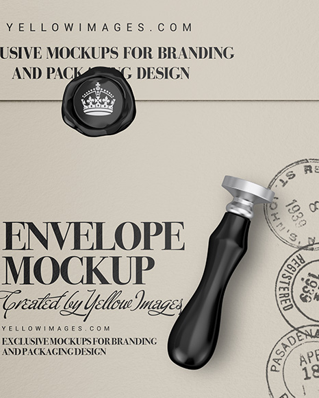 Textured Paper Envelope Mockup PSD #1