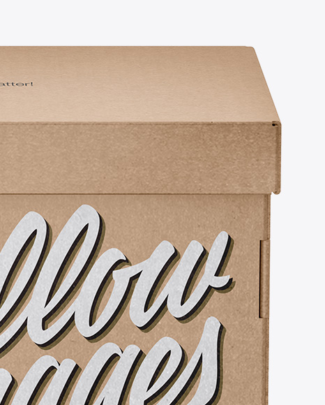 Kraft Paper Box Mockup PSD #1