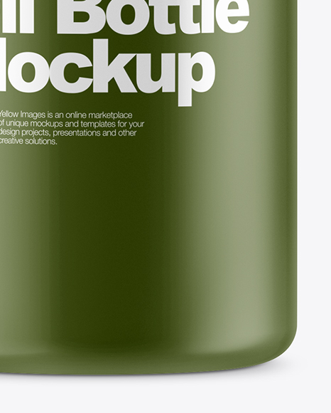 Matte Oil Bottle Mockup PSD #1