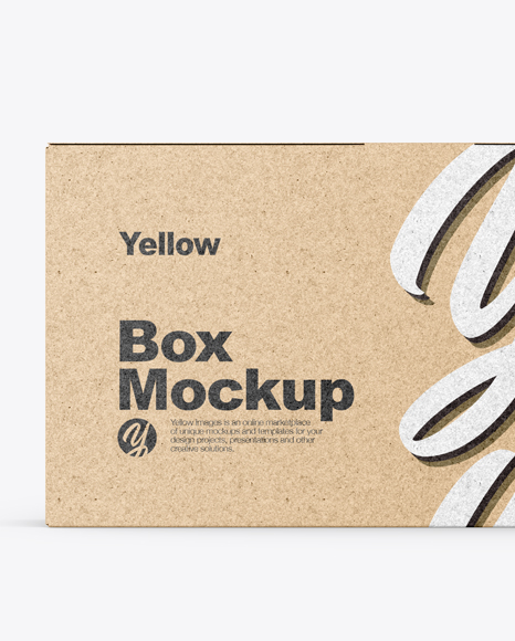Kraft Box Mockup PSD #2