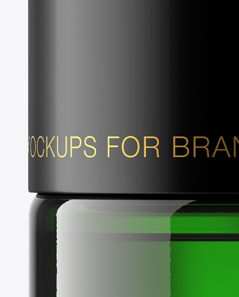 Green Glass Oil Bottle Mockup In Bottle Mockups On Yellow Images Object Mockups