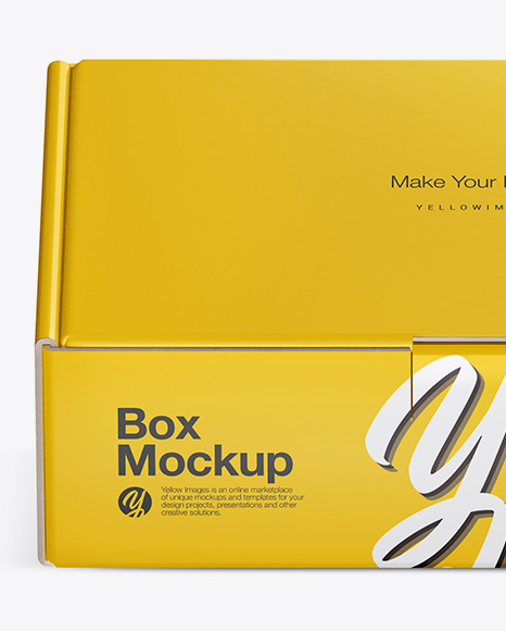 Glossy Paper Box Mockup PSD #3