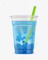 Cup w/ Blue Raspberry Bubble Tea Mockup - Free Download Images High