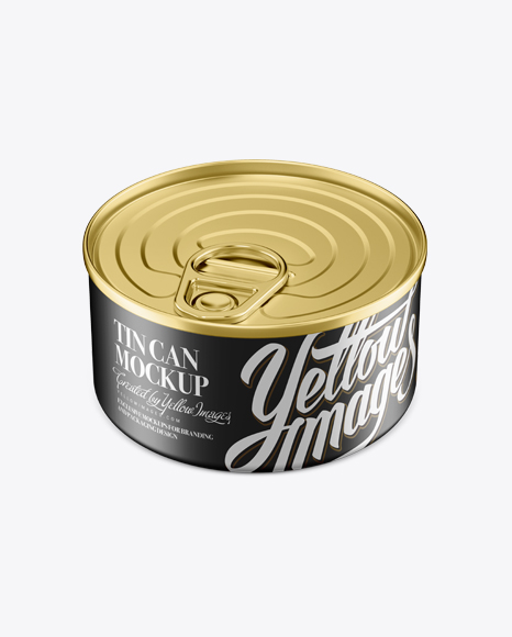 Download 120g Metallic Fish Can Mockup Yellowimages