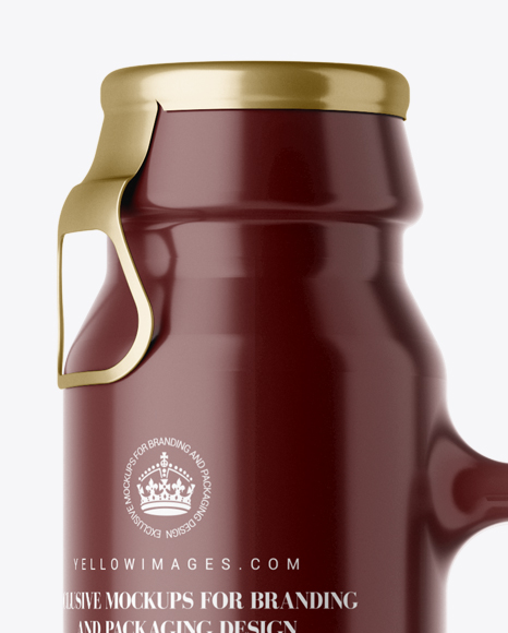 Beer Bottle w  Handle Mockup   Front View PSD #2