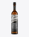 Amber Liquor Bottle Mockup on Yellow Images Object Mockups