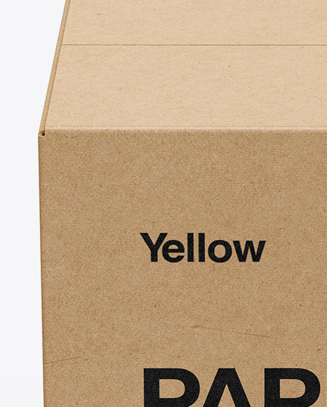 Kraft Box Mockup PSD #2