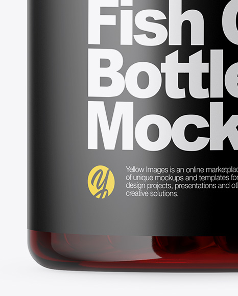 Red Bottle with Fish Oil Mockup PSD #7