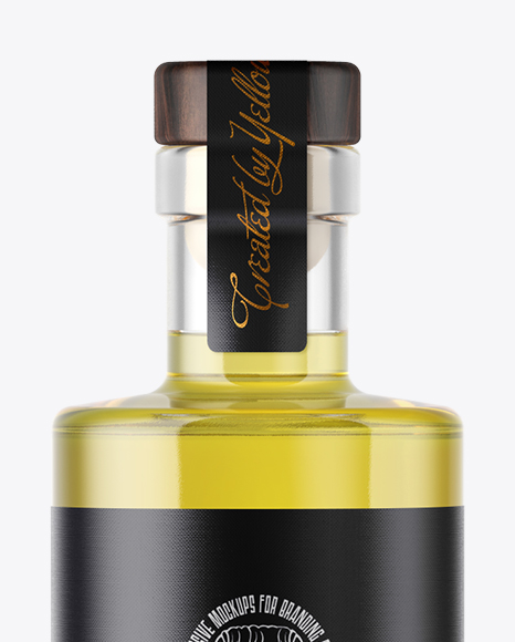 Clear Glass Olive Oil Bottle Mockup