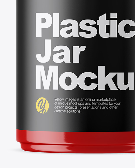 Glossy Plastic Jar Mockup PSD #1