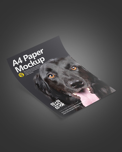 A4 Paper Mockup   Half Side View PSD #6