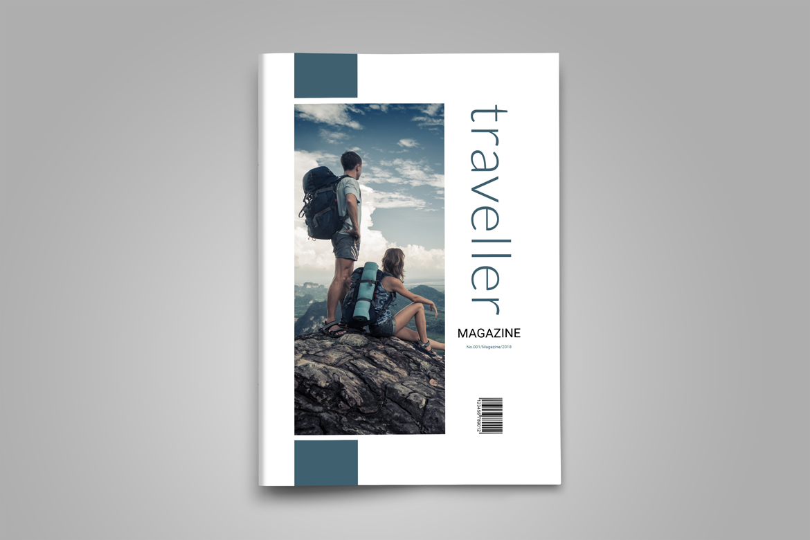 Traveller Magazine Template In Magazine Templates On Yellow Images Creative Store