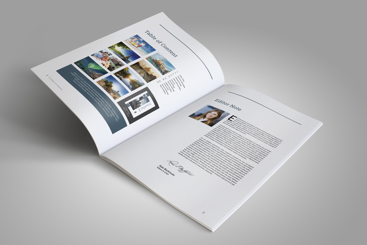 Traveller Magazine Template In Magazine Templates On Yellow Images Creative Store