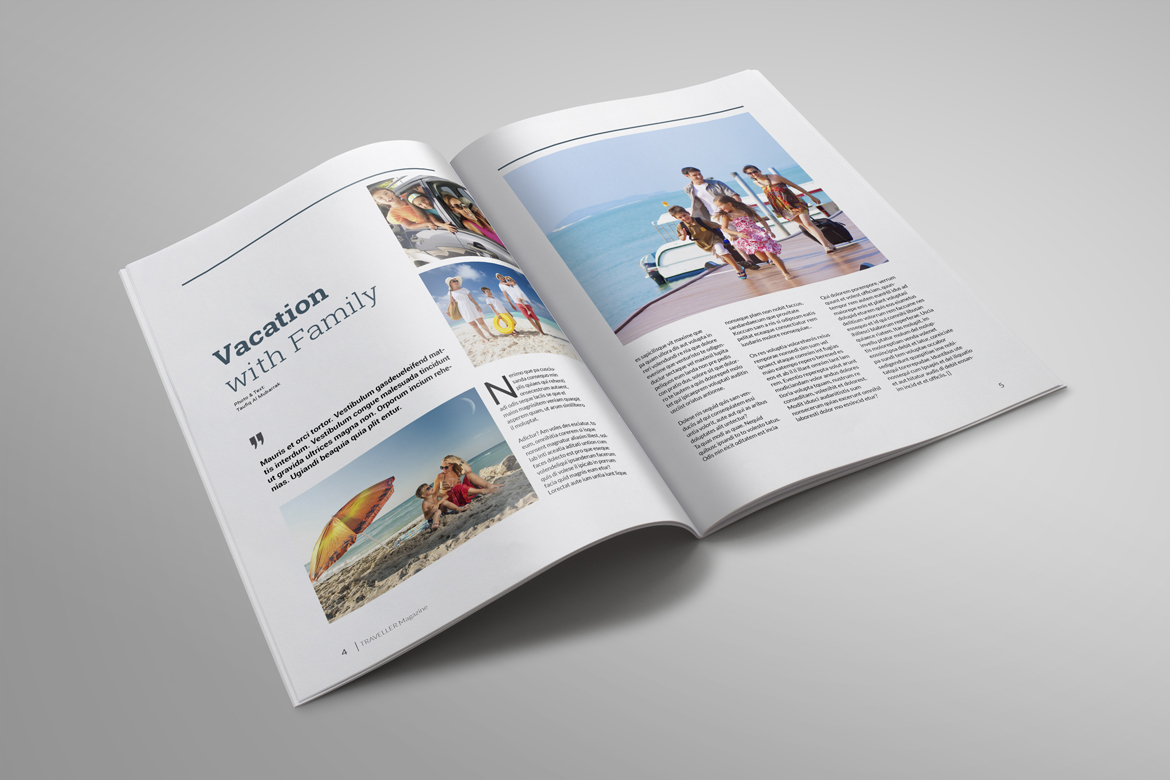 Traveller Magazine Template In Magazine Templates On Yellow Images Creative Store