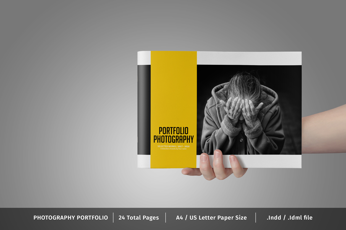 Photography Portfolio Template in Brochure Templates on Yellow Images