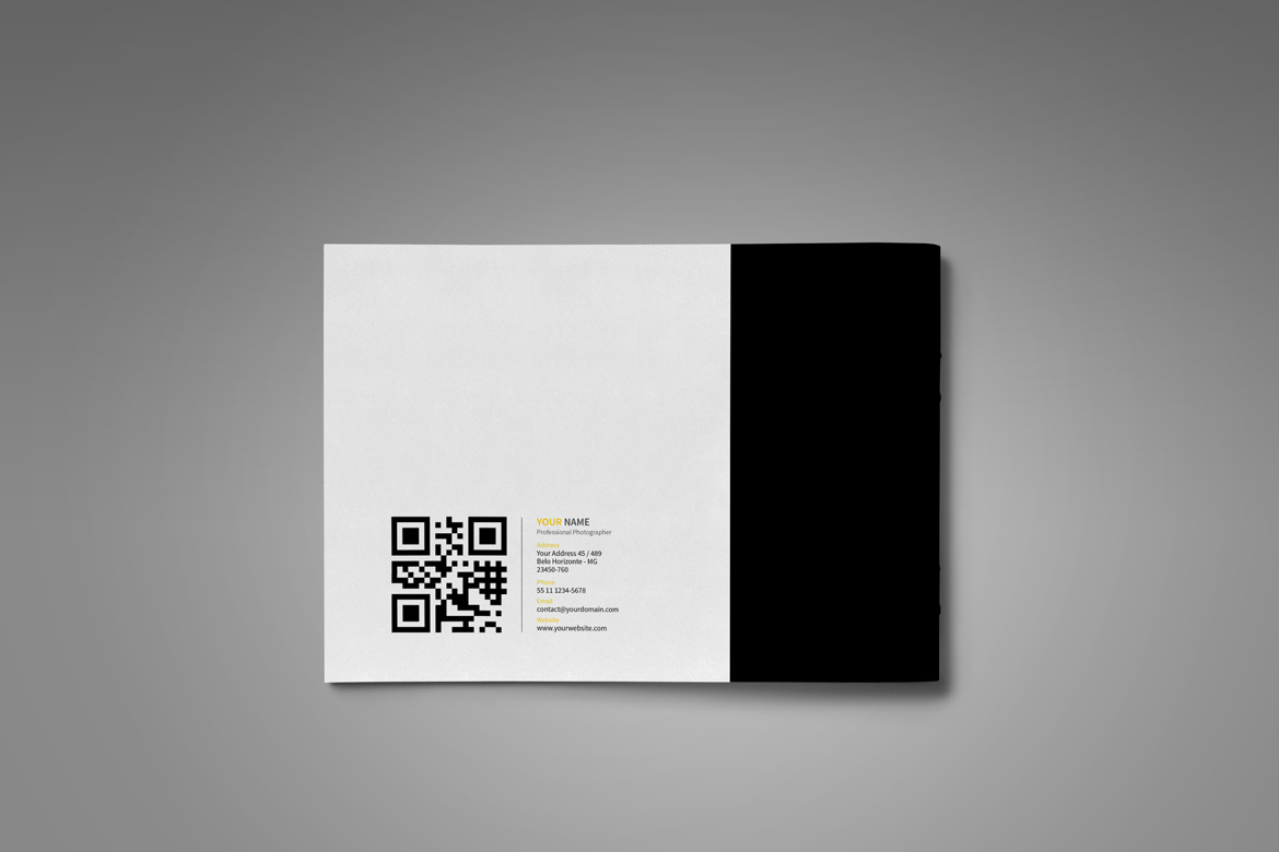 Photography Portfolio Template on Yellow Images Creative Store