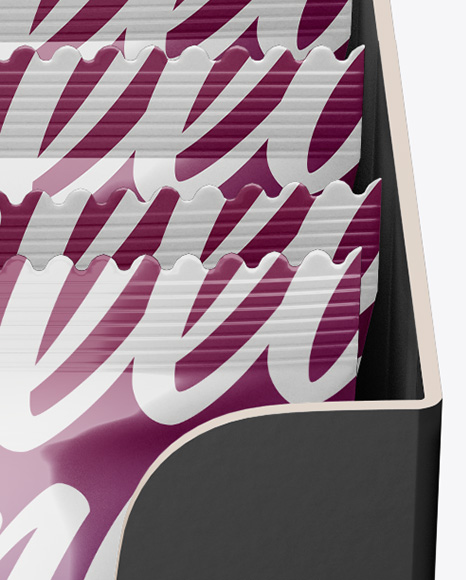 Box w  15 Snack Packs Mockup PSD #6