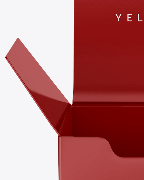 Glossy Paper Box Mockup PSD #2