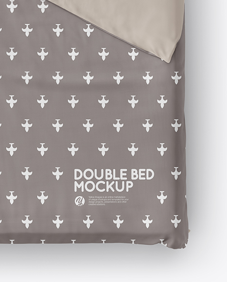 Double Bed with Silk Linens Mockup PSD #7