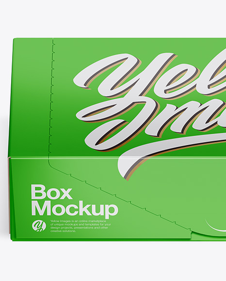 Paper Box Mockup   Front View PSD #2