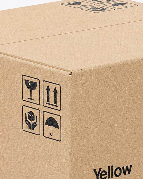 Kraft Box Mockup PSD #2